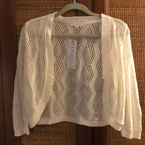 Pinque Ivory knit shrug cropped